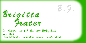 brigitta frater business card